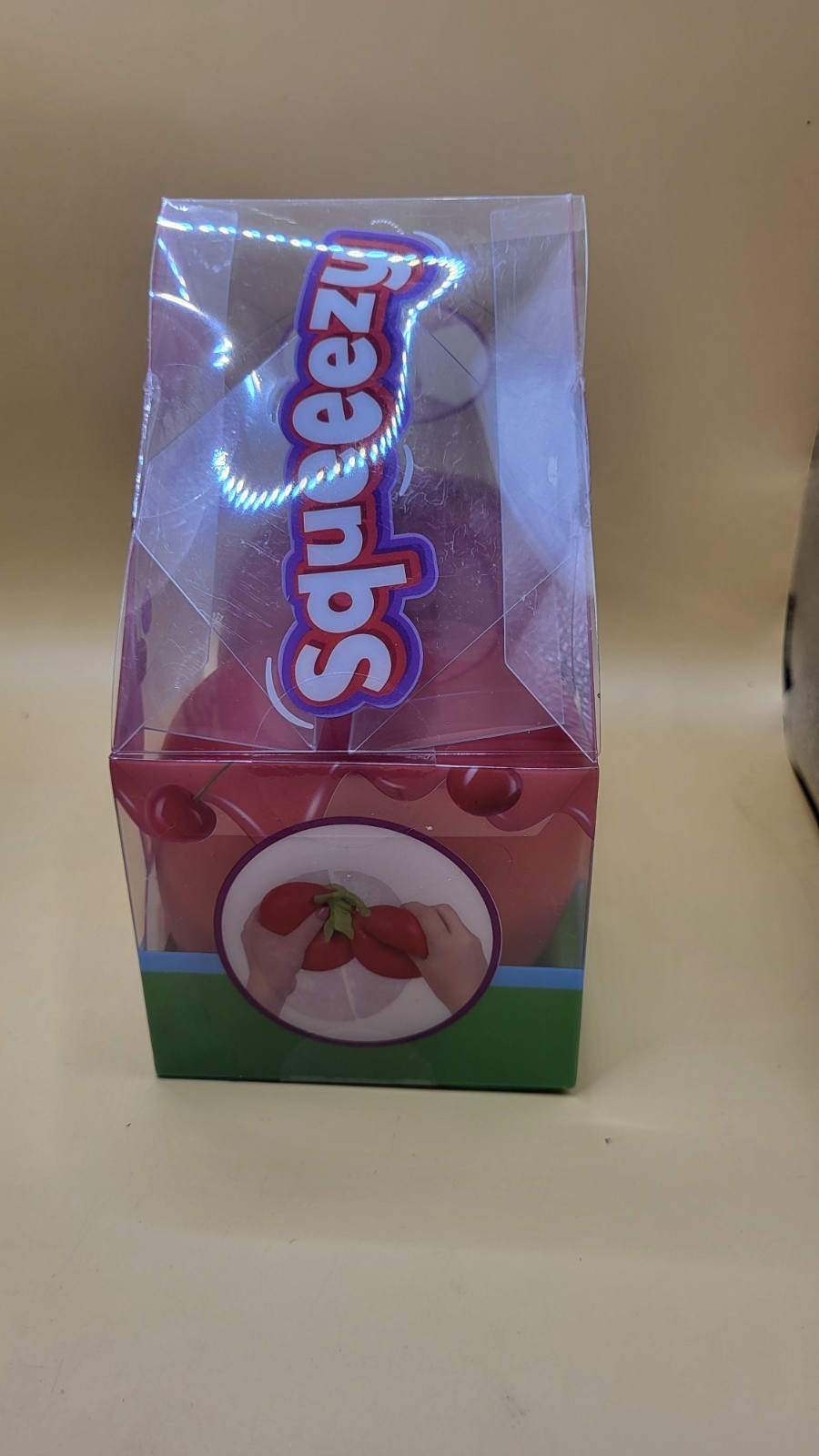 Squeezy Cherry Red/Green Tactile Squeeze Toy Ages 3-4 MPN 571075