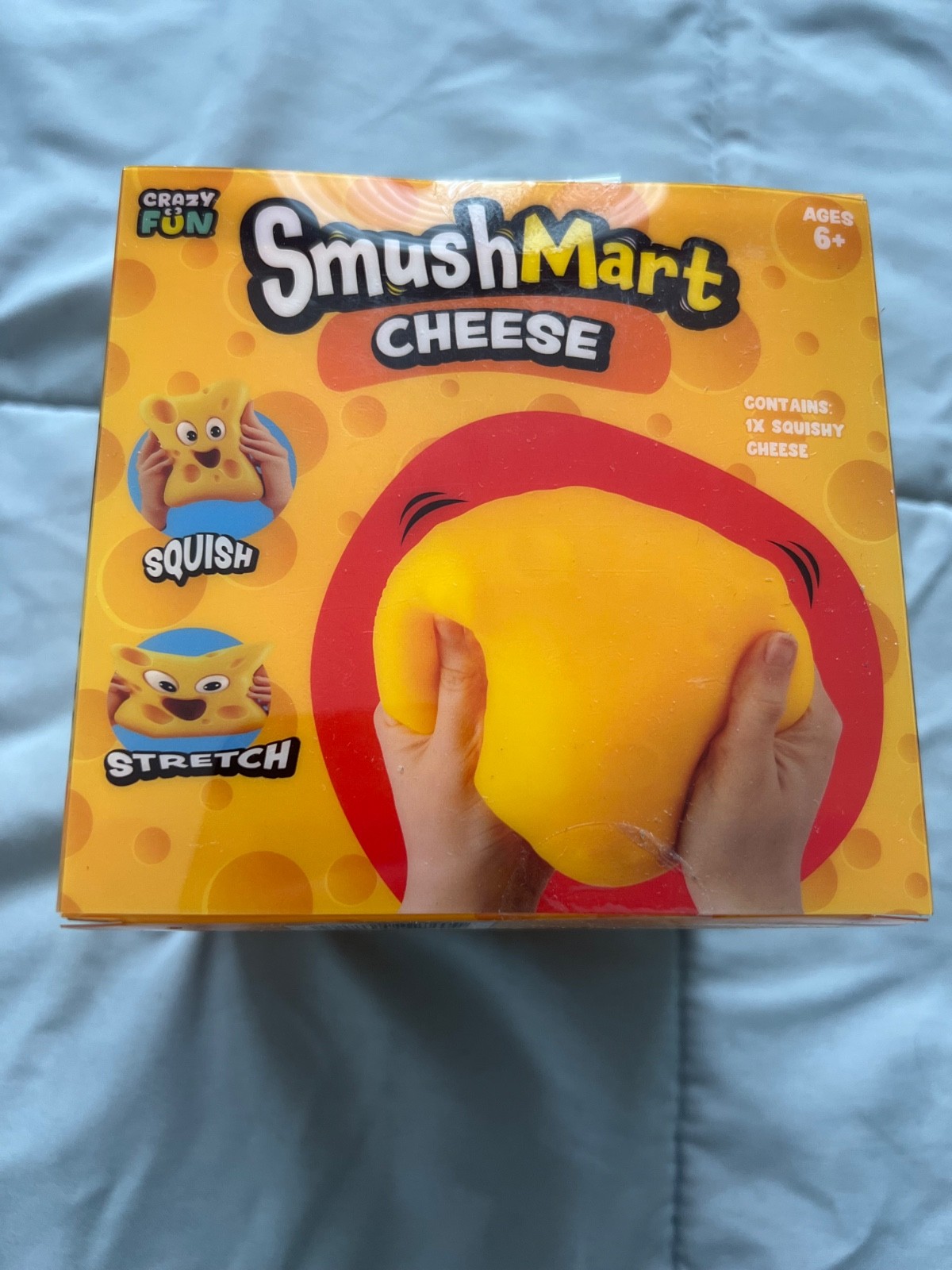 RMS Crazy Fun SmushMart Cheese Squishy Squeezy Stretch Sensory Toy TIK TOK VIRAL