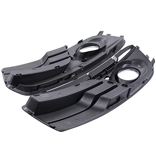 NewYall Pair Glossy Black ABS Front Bumper Lower Fog Light Cover Grill Grilles I