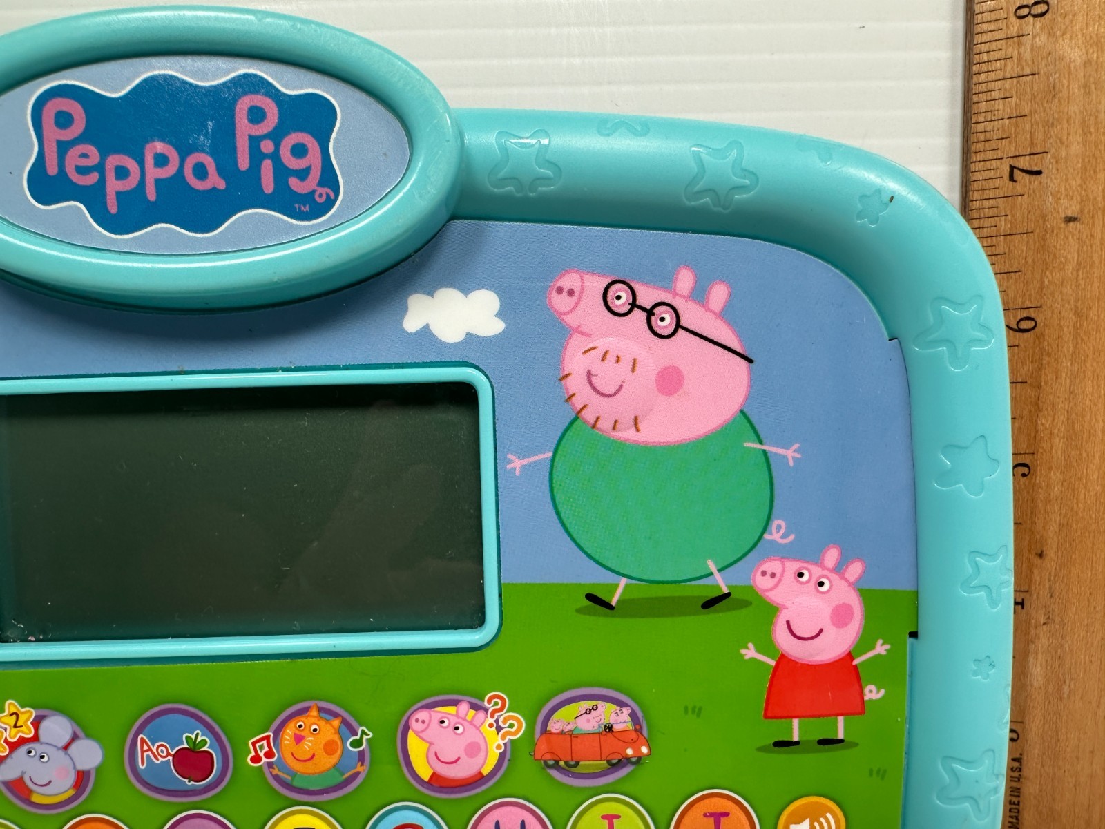 VTech Peppa Pig Electronic Learning System Alphabet & Numbers Tablet WORKING
