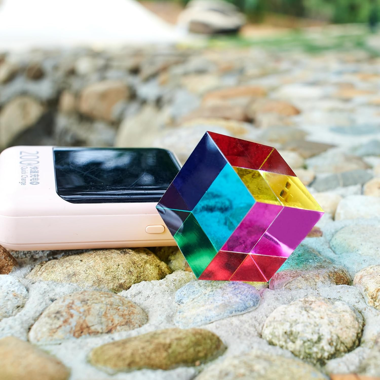 CMY Color Cube, 2.75 Inch (70Mm) Mixing CMYK Cube, Colorful Magic Acrylic Prism