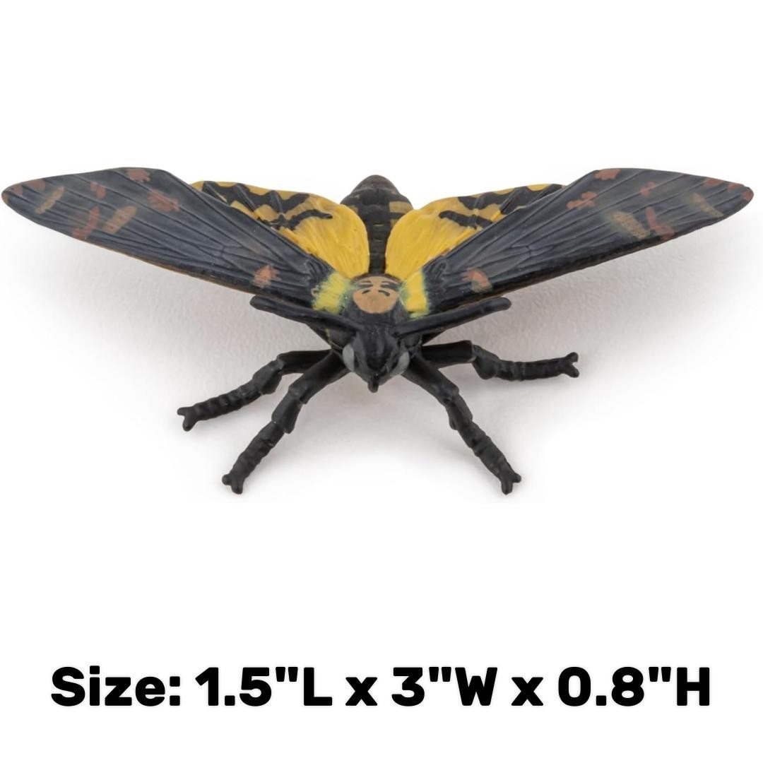 Hawkmoth Figurine – Hand Painted Collectible Toy Moth Insect Figure – NEW Papo