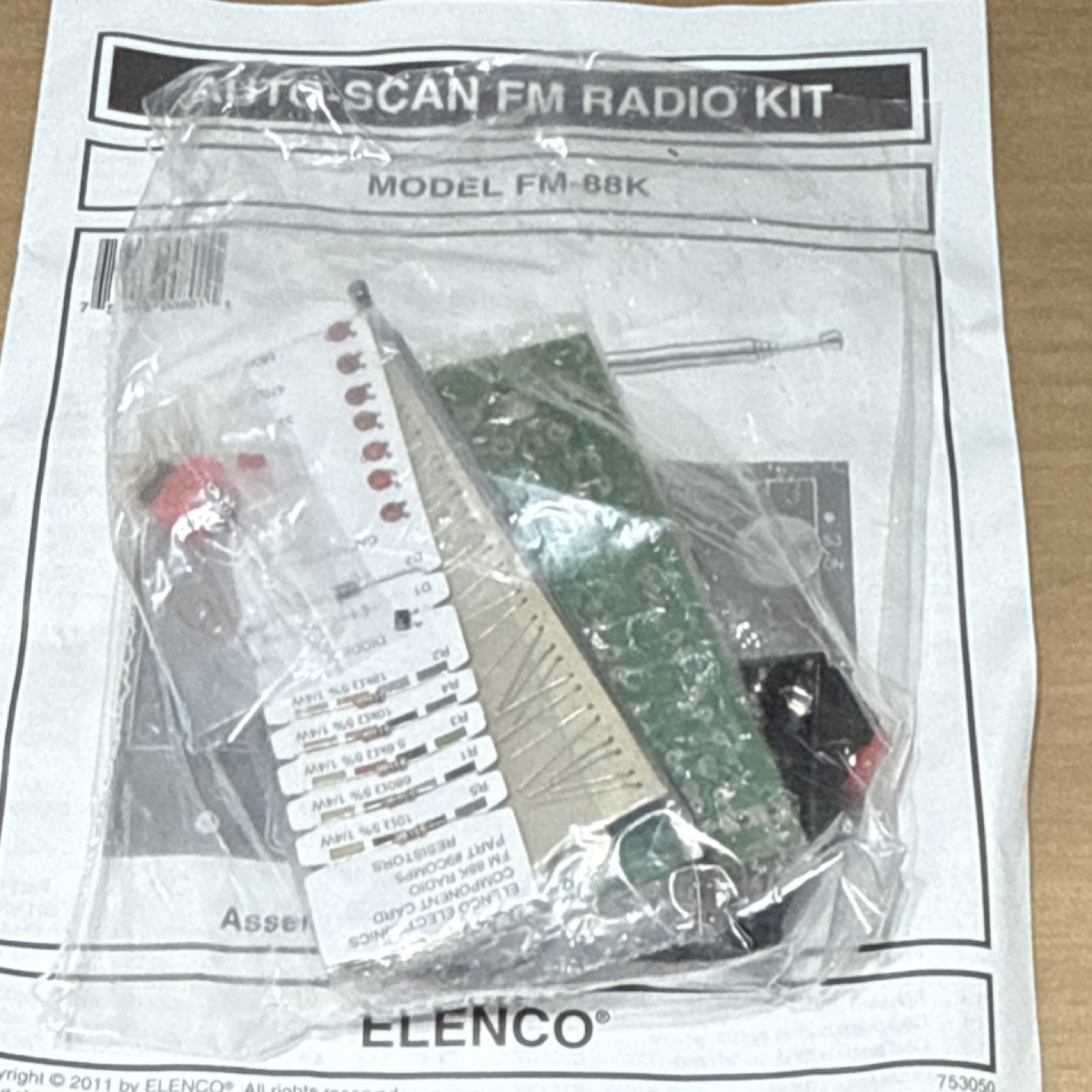Elenco Auto-Scan FM Radio Kit FM-88K with Assembly and Instruction Manual