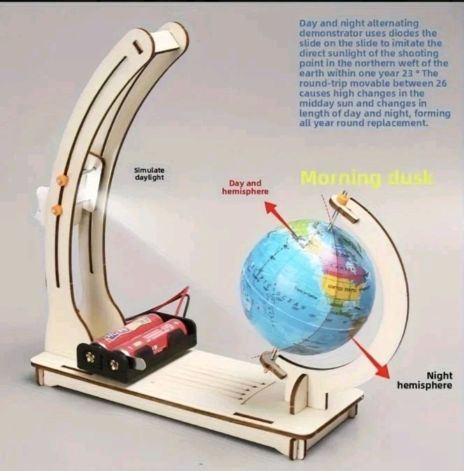 Learning Toy Building Kit Earth Day & Night Model Understanding Earth’s Rotation