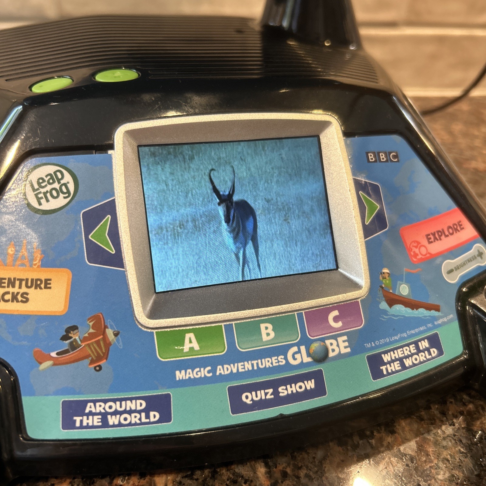 LeapFrog Magic Adventures Globe BBC Educational Interactive Toy & Stylus TESTED