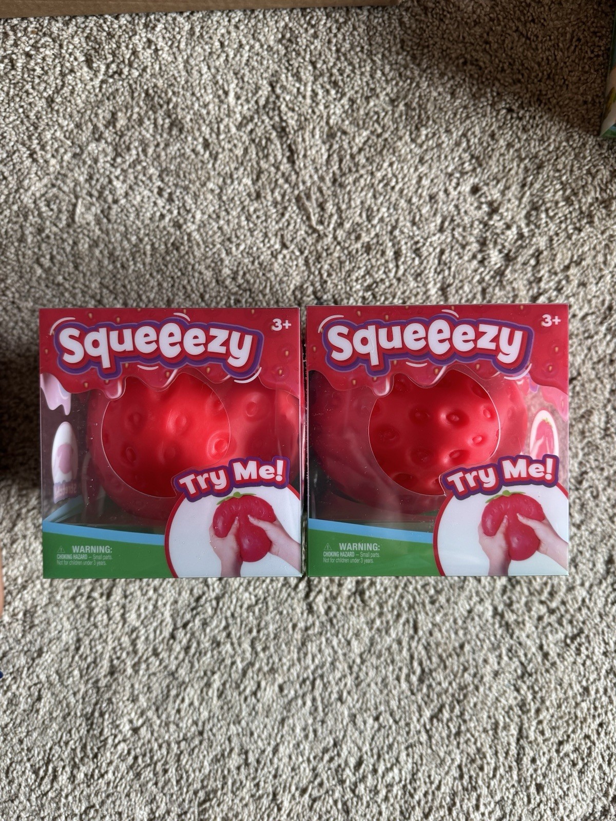 Sunny Days Jumbo Squeezy Strawberry Squishy Toy Stress Relief Sensory Fun