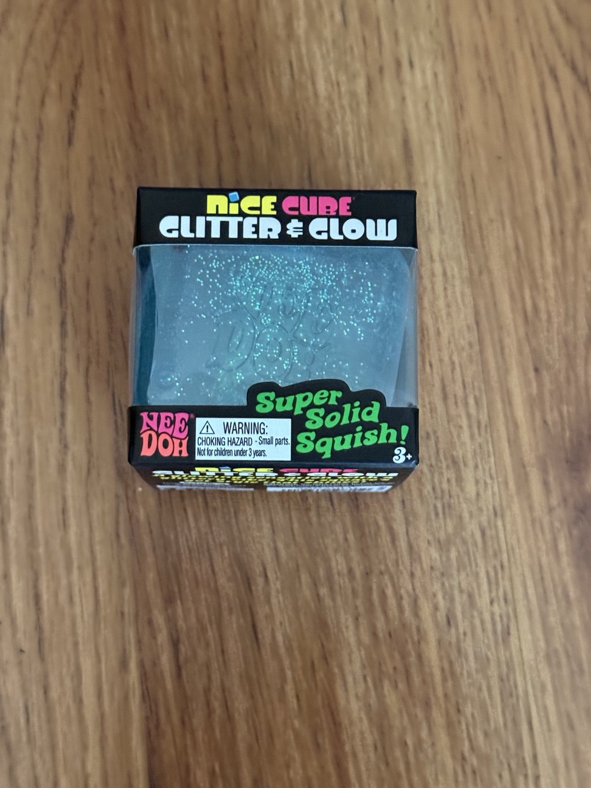 Nee Doh Glitter & Glow Blue Nice Cube -Fast delivery
