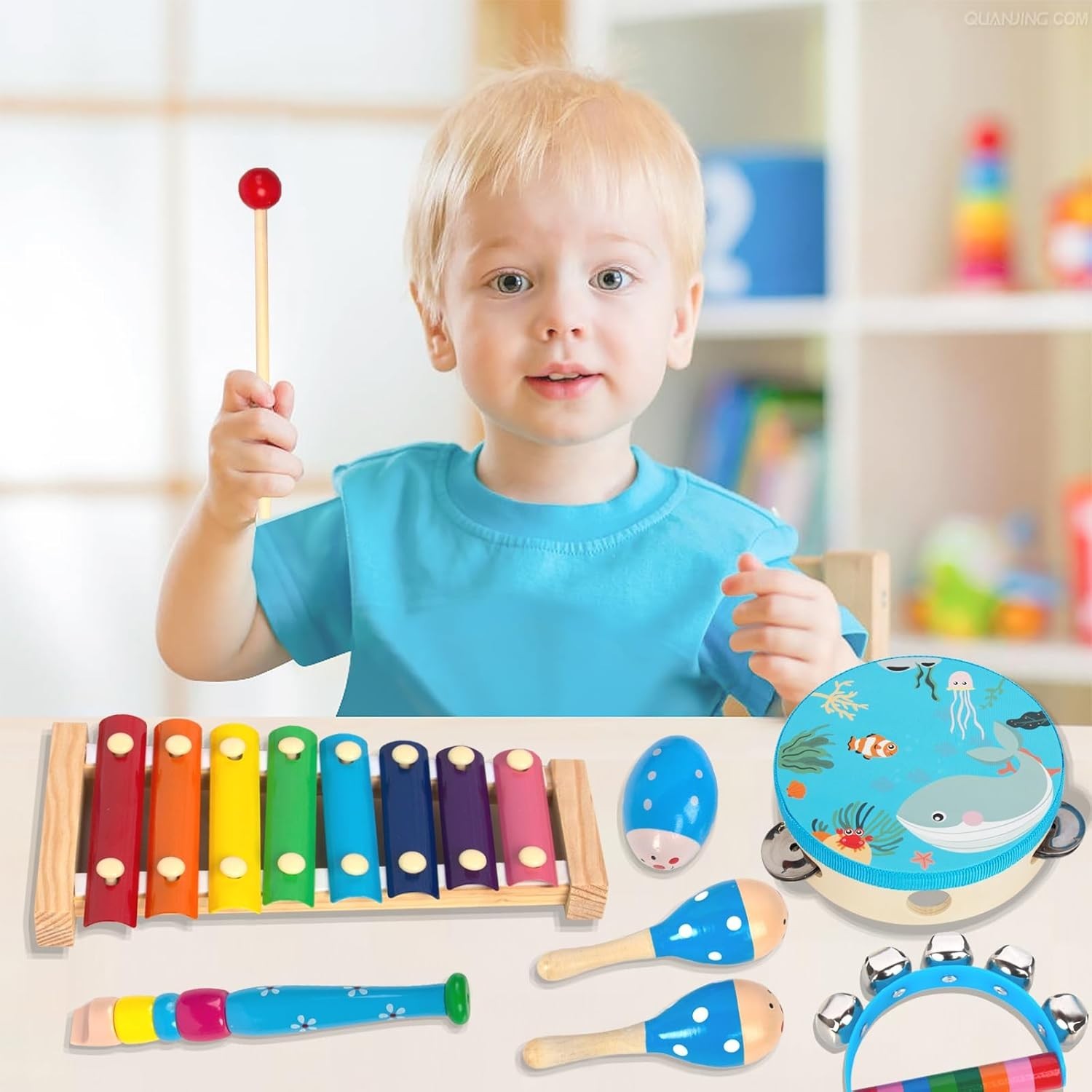 Montessori Wooden Percussion Instruments Set for Toddlers – Educational Fun!