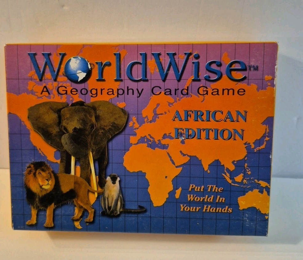 WorldWise Geography Card Game – African Edition -2-8 players-Ages 9+ Complete