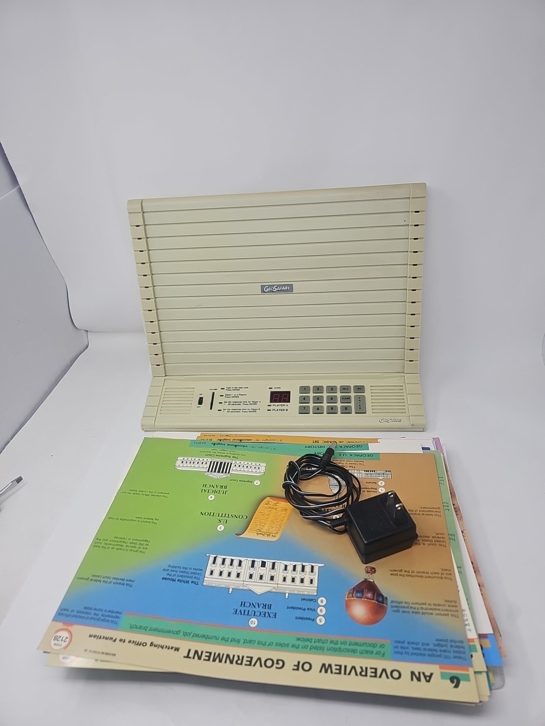 Big Lot GeoSafari EI-8700 Electronic Learning Game System 90+ Card Activities