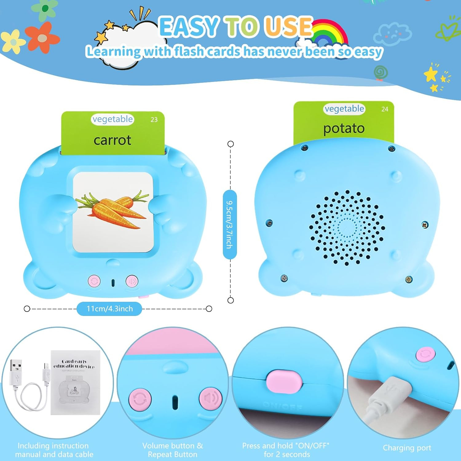 Talking Flash Cards Learning Machine – English, Spanish, French, German