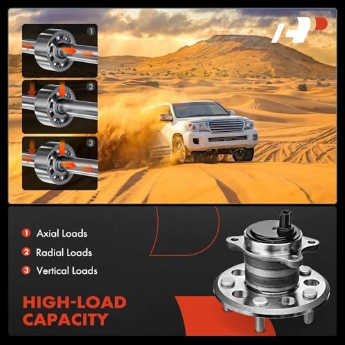 A-Premium 2 x Rear Wheel Bearing and Hub Assembly with ABS & 5-Lug Compatible