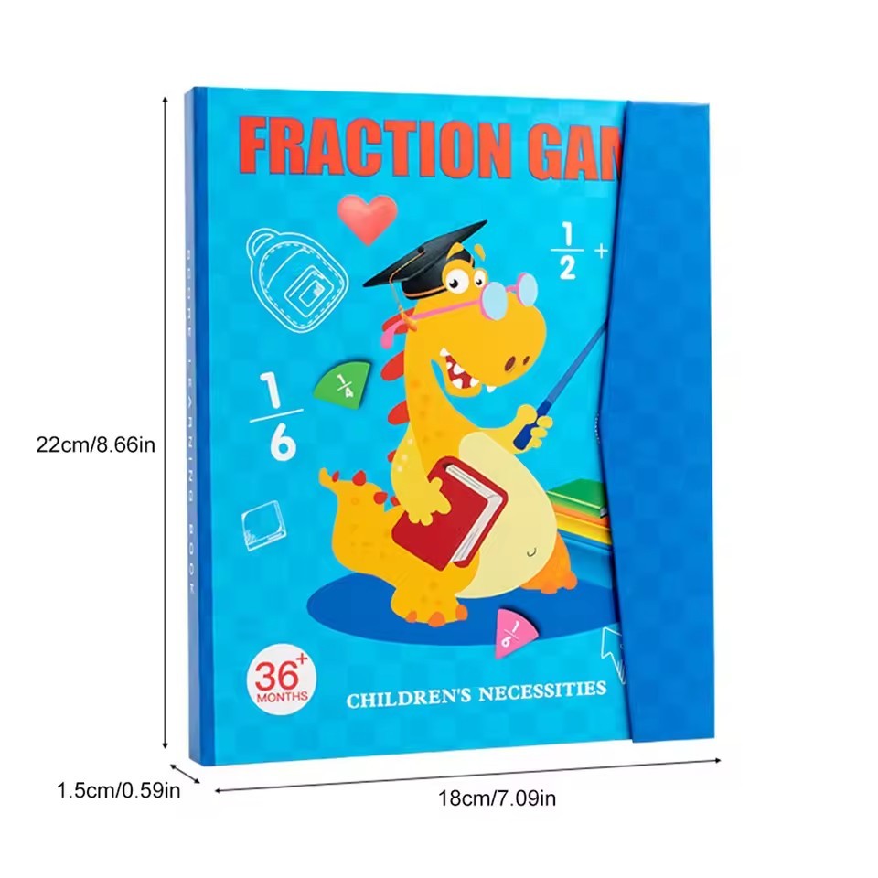 Magnetic Fraction Educational Puzzle Fraction Tiles and Circles, Equip Magnetic