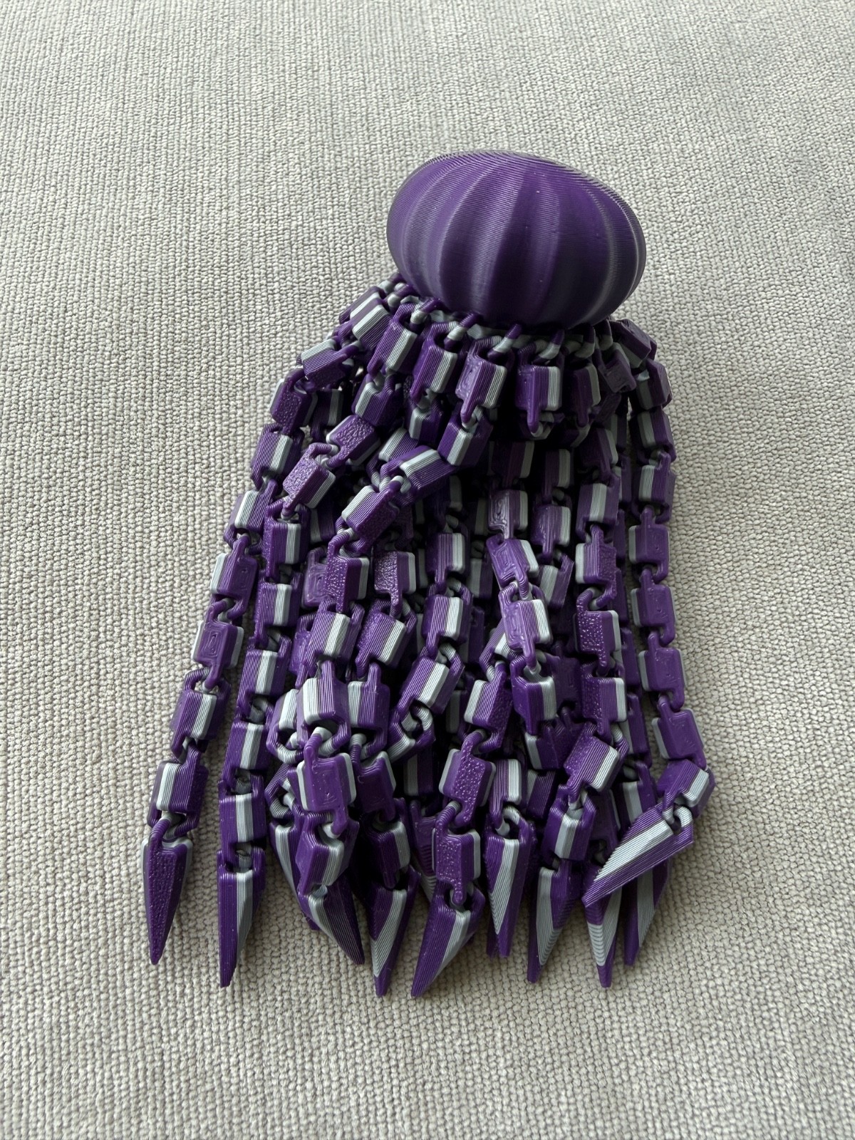 Articulated Jellyfish Two Tone Fidget Sensory Toy 3D Printed PLA