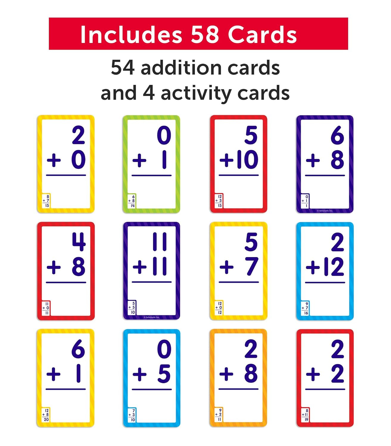 Flash Cards: Addition 0 – 12