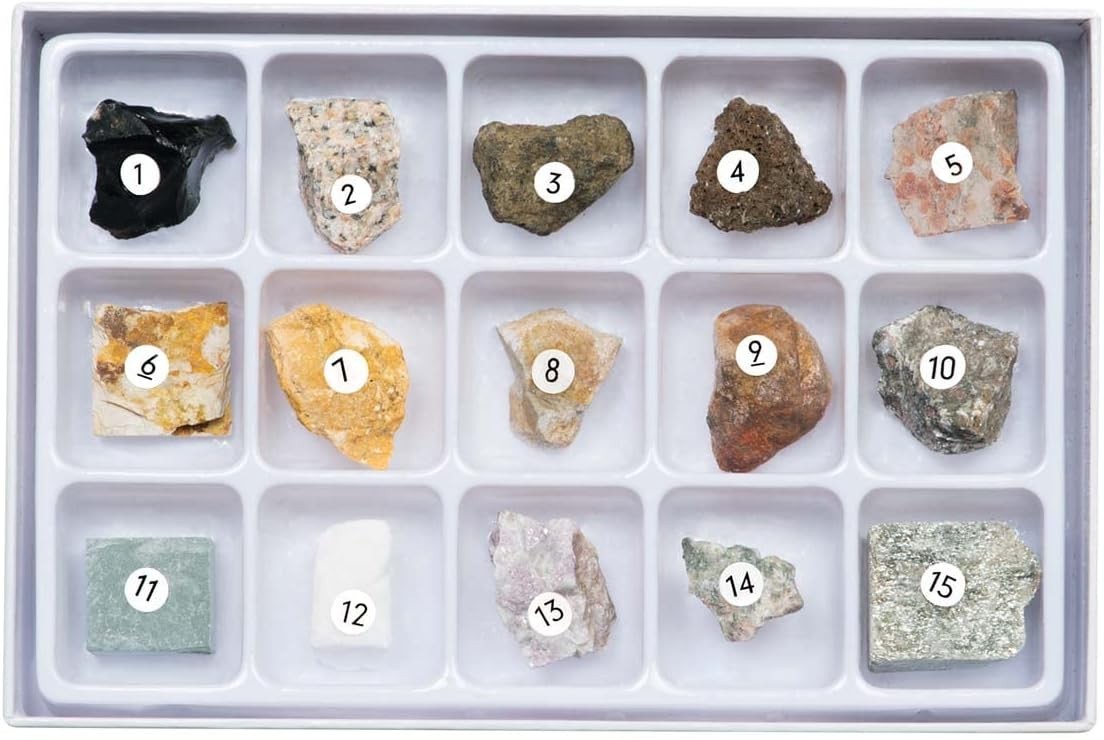 STEM Toy Rock Science Kit Geology Mineral Specimen For Kid Geologists
