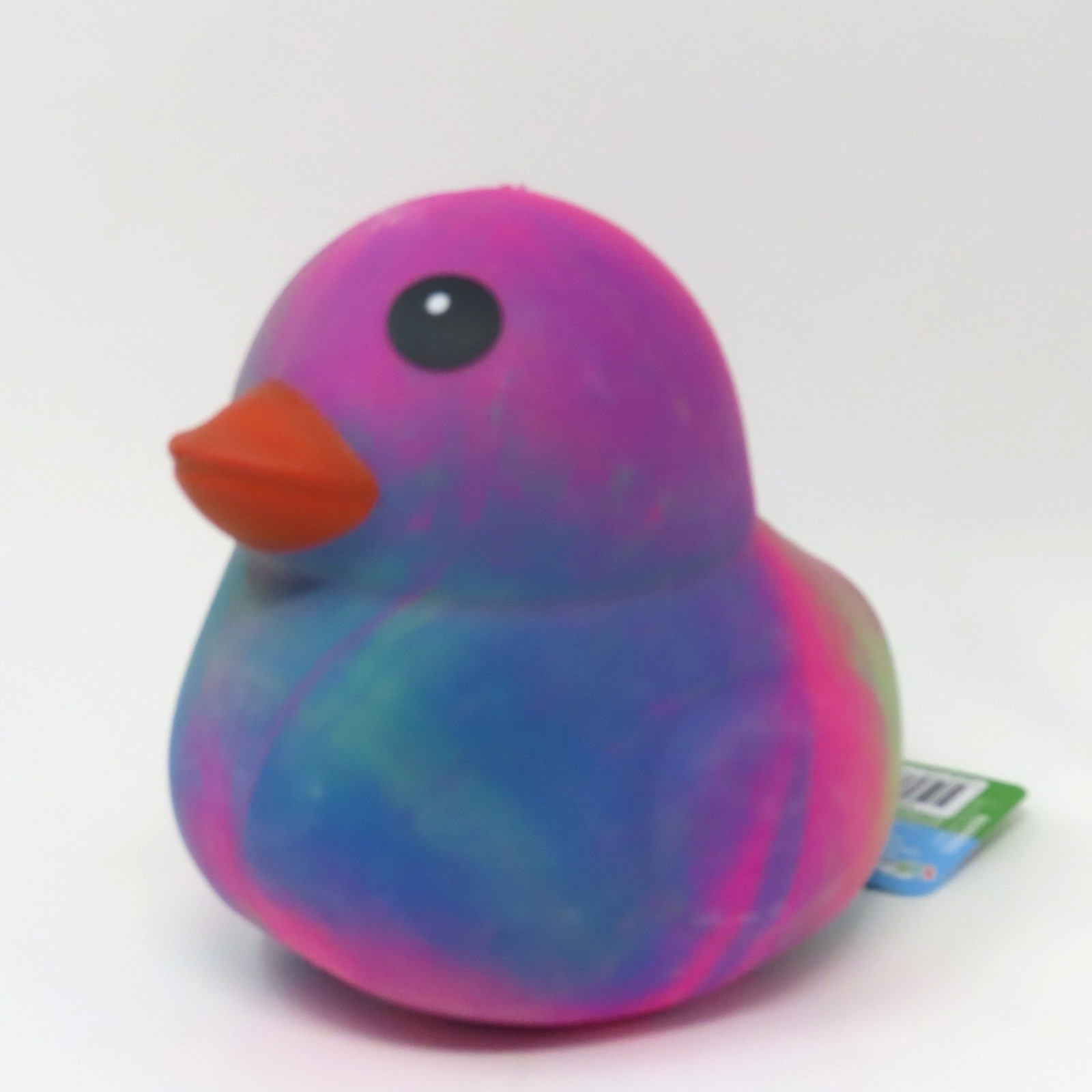 Sunny Days Jumbo Squeezy Duck – Tie-Dye Pink Squishy Stress Relief Toy – New