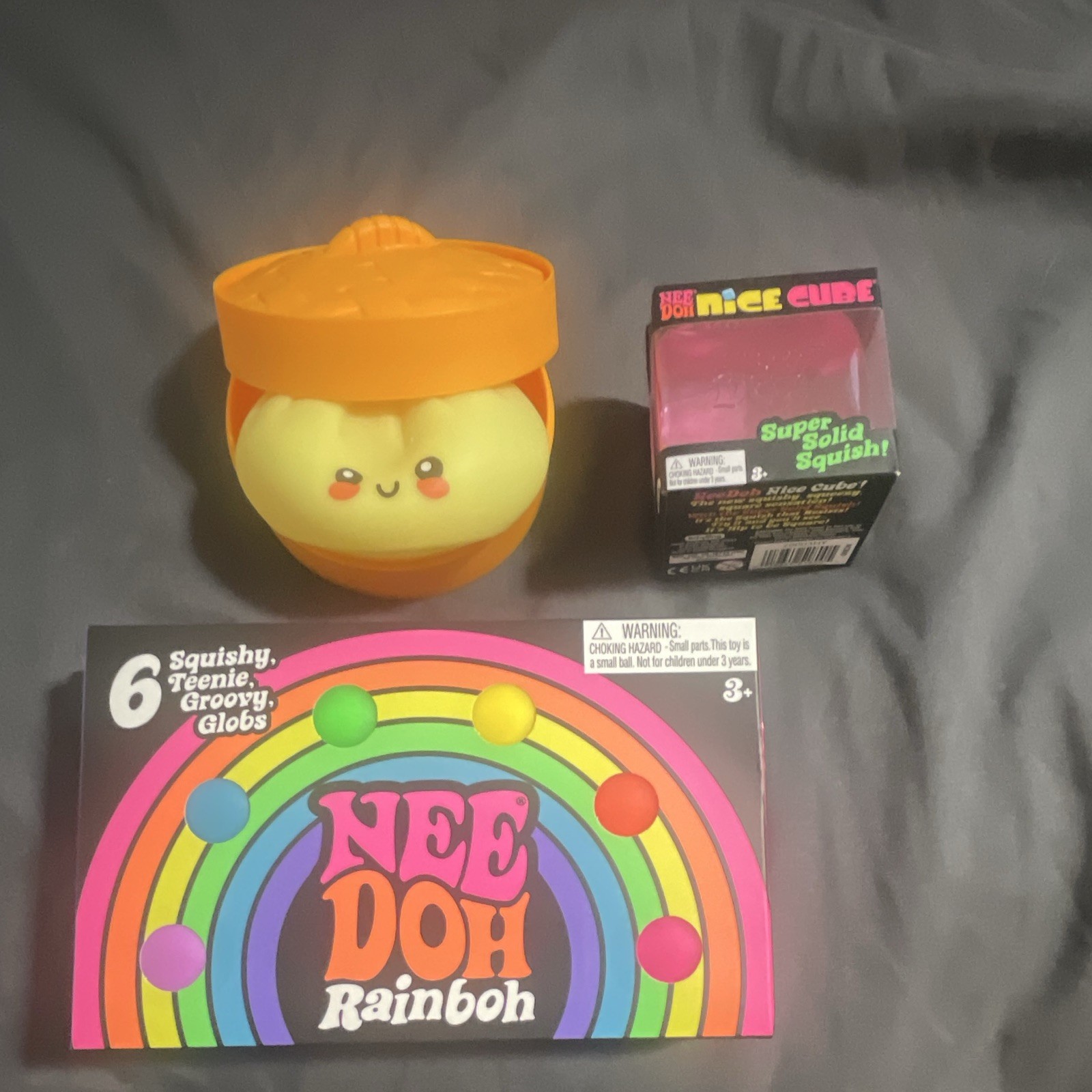 Needoh Rainboh , pink nice cube and free opened RMS Sherbet Dumpling