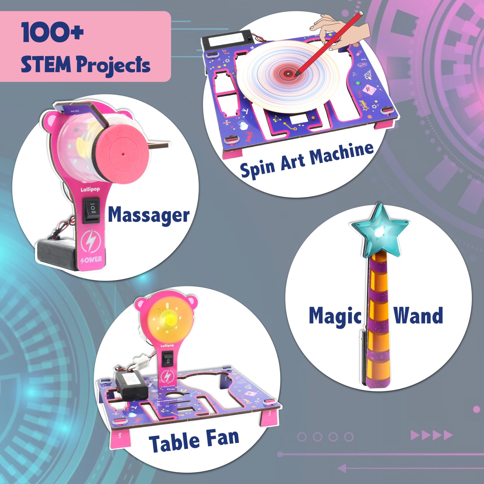 Butterfly EduFields 100+ STEM Projects | Girls Mini Engineering Kit for Ages