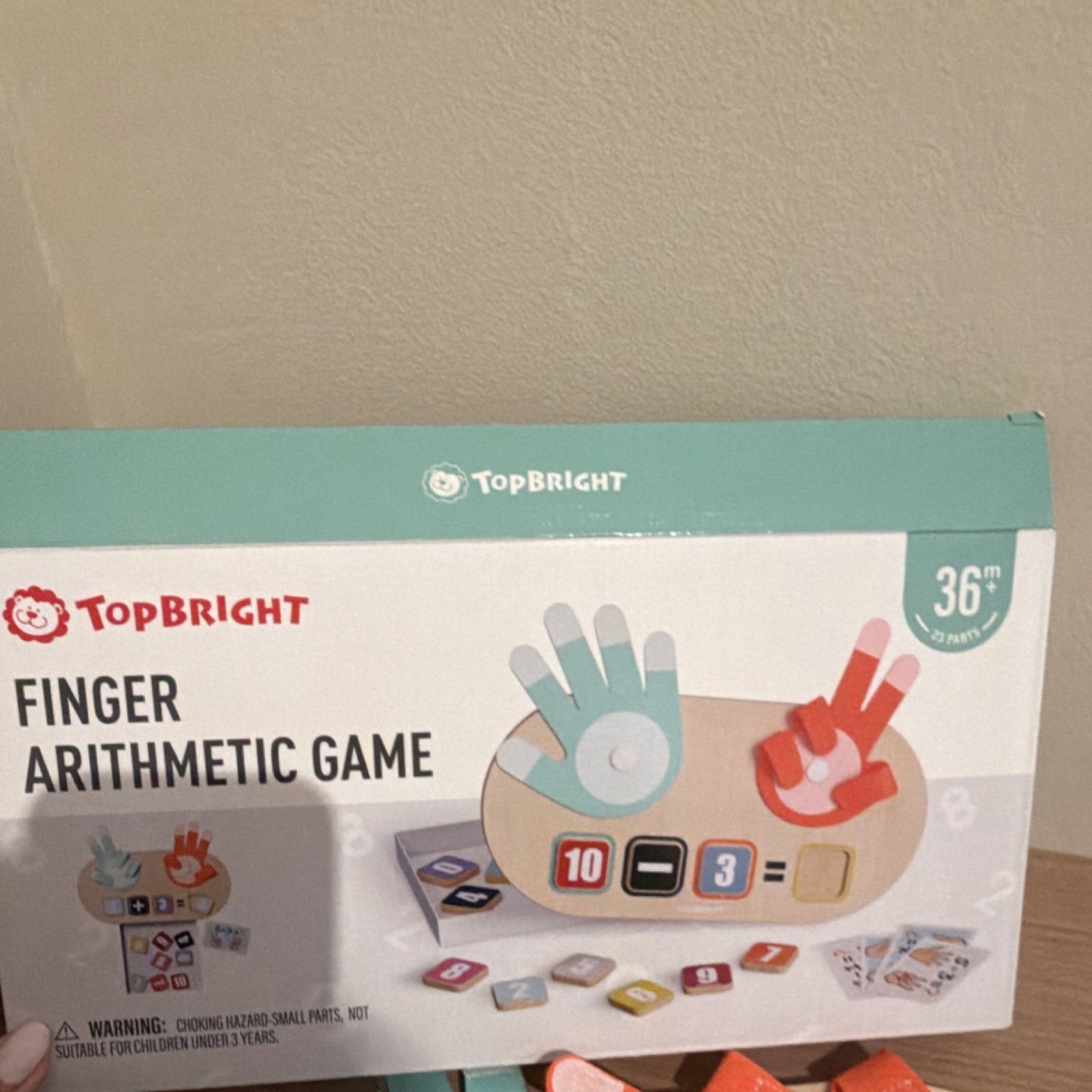 TopBright Finger Arithmetic Game Mathematics Toy with Number Tiles and Cards
