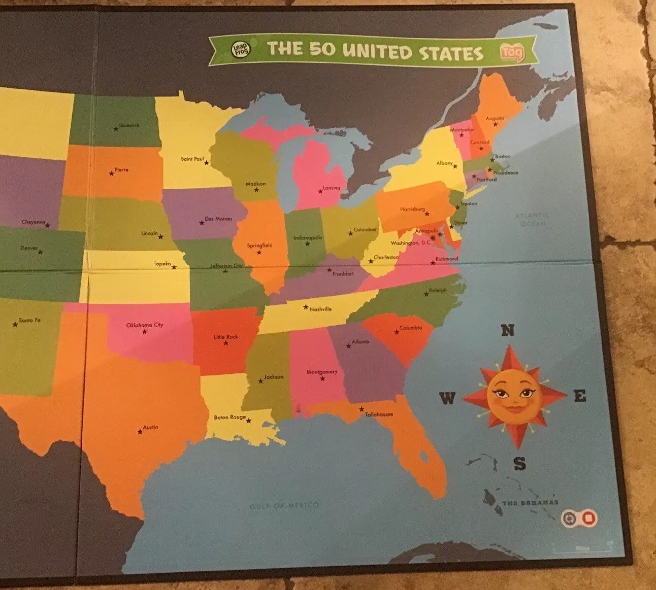 LeapFrog Tag – Interactive UNITED STATES MAP Learning System – Pen Not Included