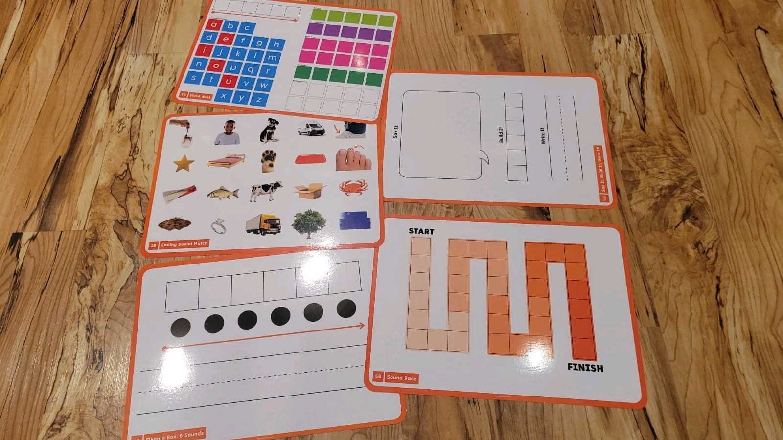 Hand2Mind Magnetic Word Work Board With Tiles