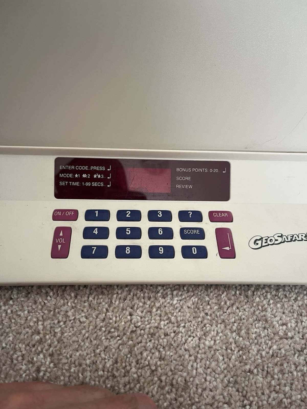 Geosafari Electronic Learning Game With Cards TESTED WORKS EL-8865
