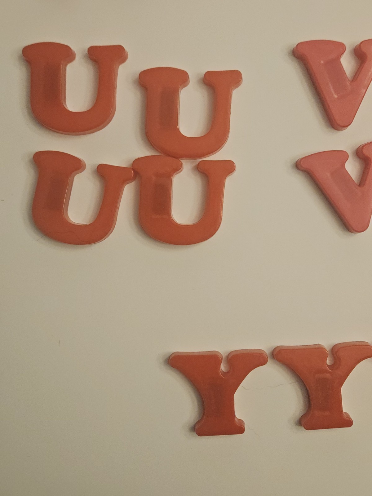 Vintage Plastic Letters Magnetic Alphabet Lot of 111 Assorted Letters