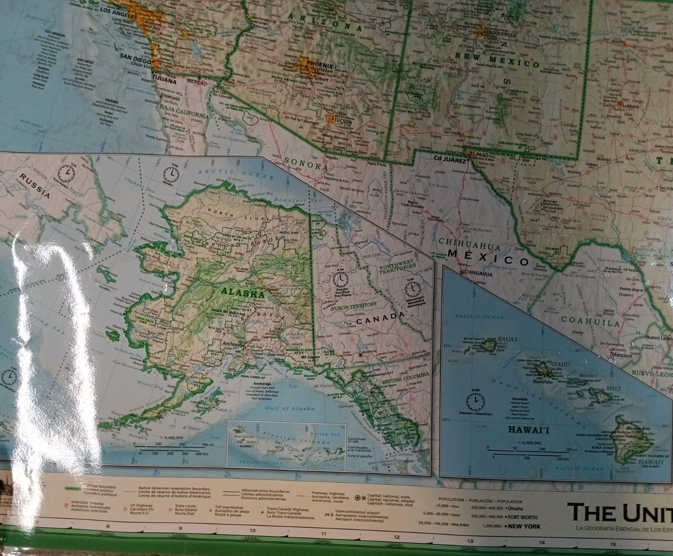 Classroom Laminated Map Of The United States 50″x35″ Imus Geographic (Detailed)