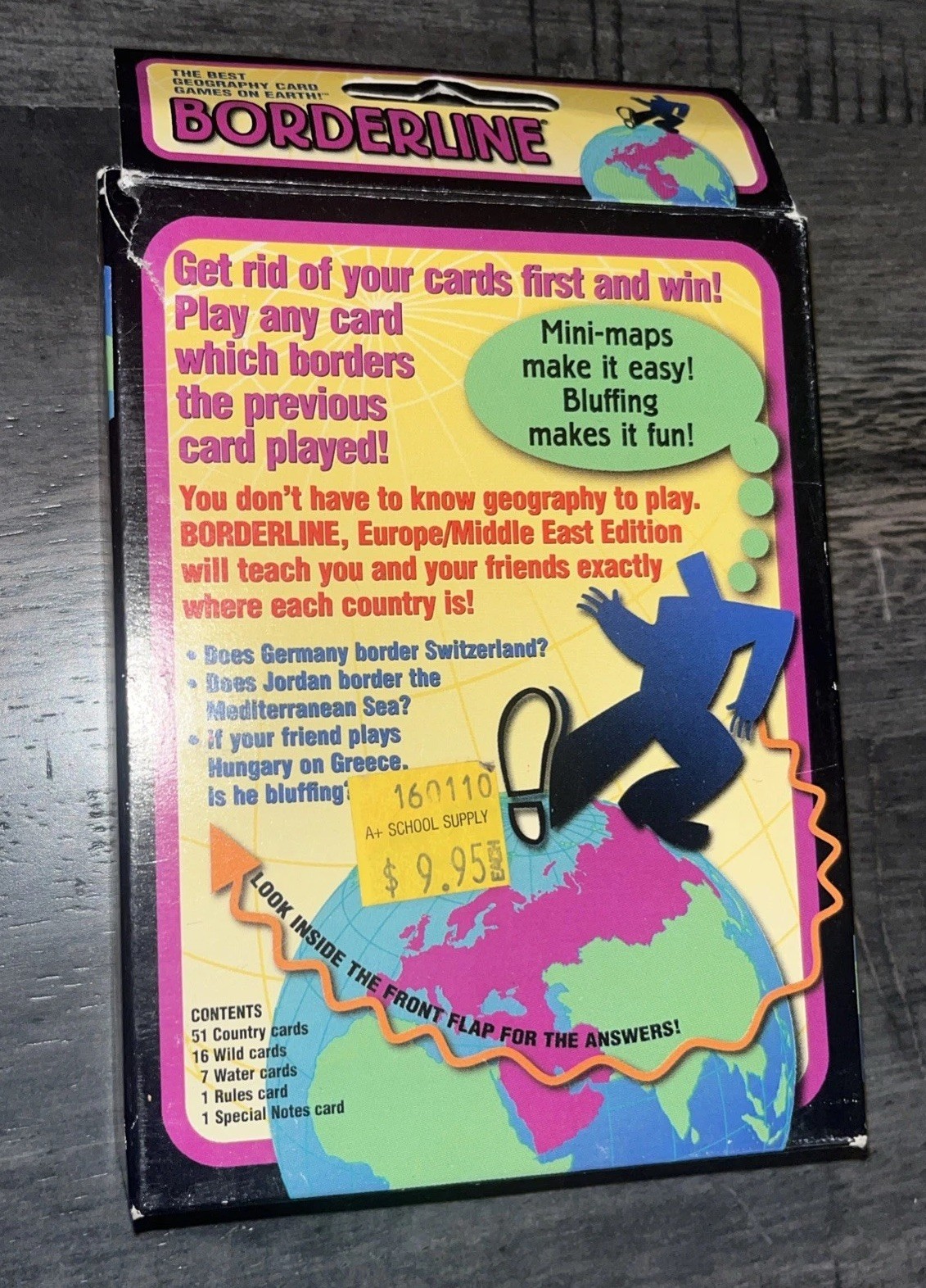 Borderline Geography Card Game Europe/Middle East Edition Oppenheim Toy Ages 8+