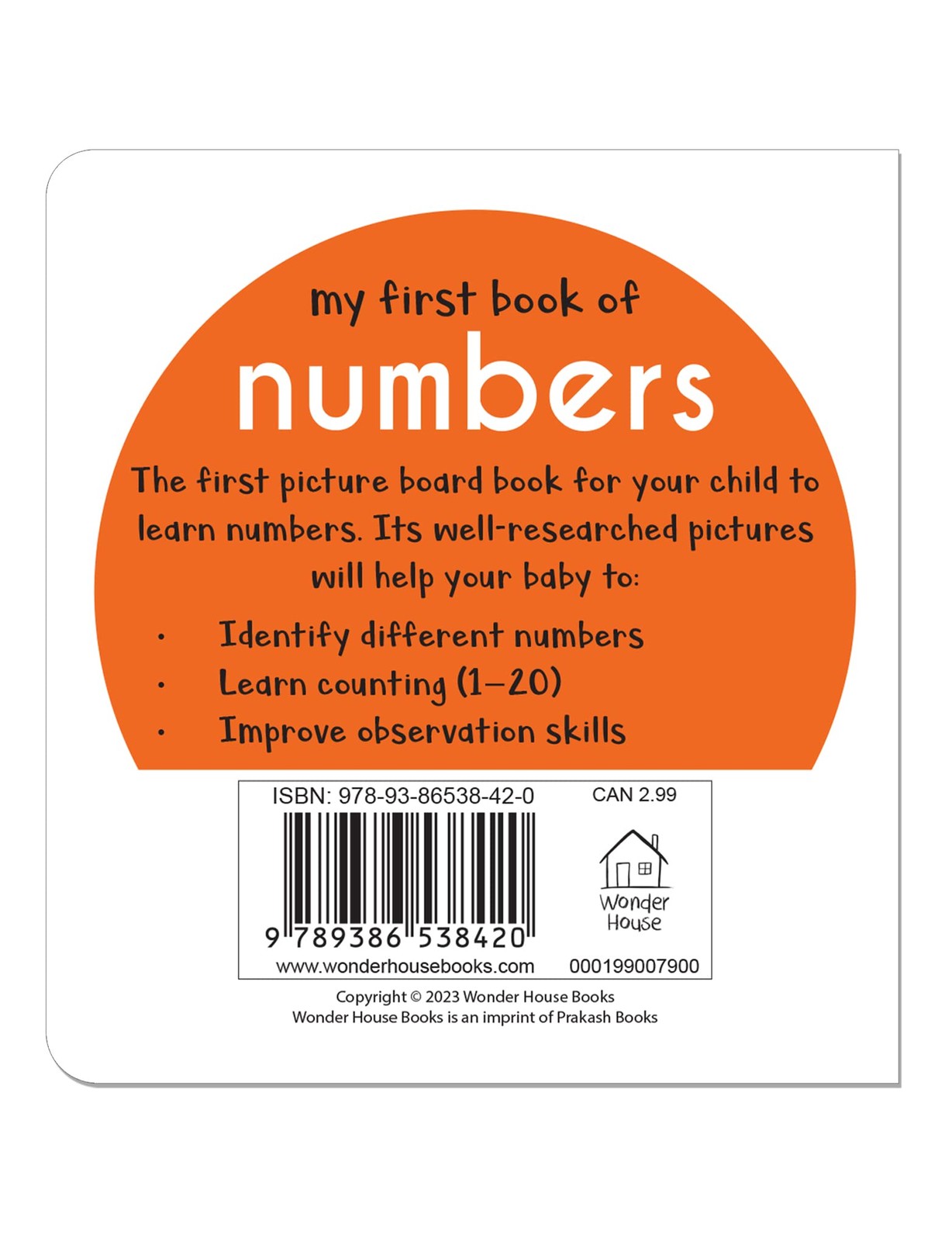 My First Book of Numbers: Board White