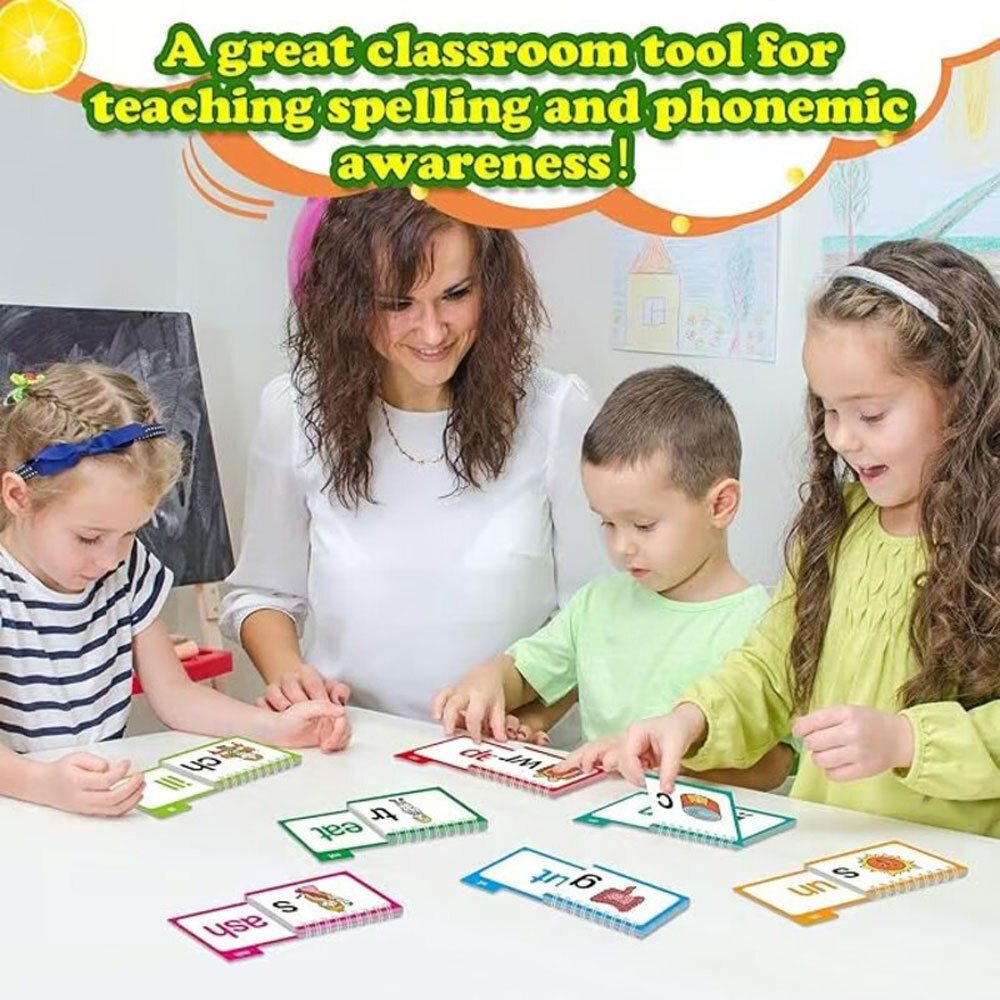 30 Read And Rhyme Flip Books Word Family Build Book Educational Reading Games ET