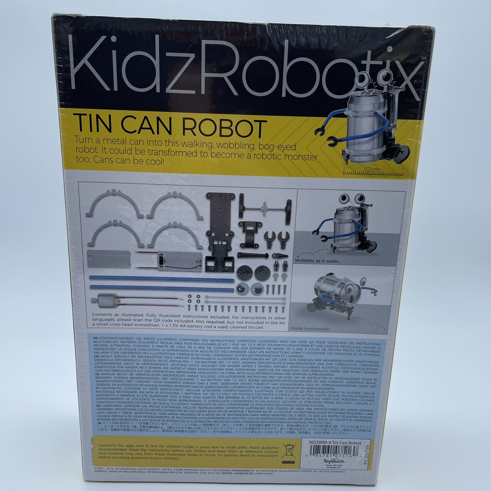 STEAM Science Powered Kids Tin Can Robot Youth Robotics Kit 4M – NEW!