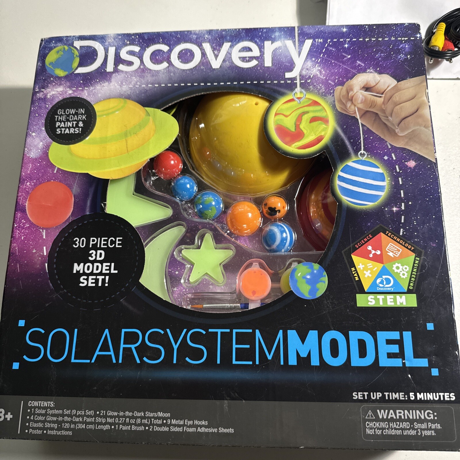 Discovery Channel Kids STEM 3D Glow-in-the-Dark Solar System Model Kit – SEALED