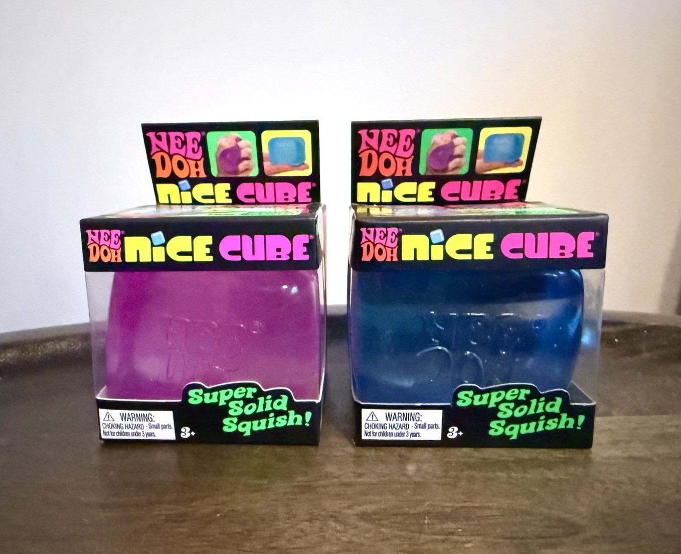 Needoh Nice Cube – New Sealed Authentic – Lot Of 2 Purple And Blue