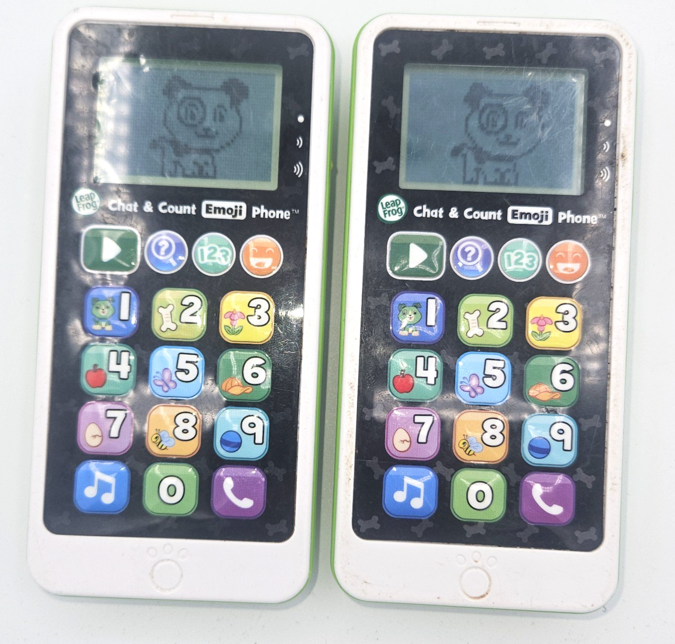 LeapFrog Scout Chat & Count Emoji Phone Lot of 2 Learning Toys Tested Working
