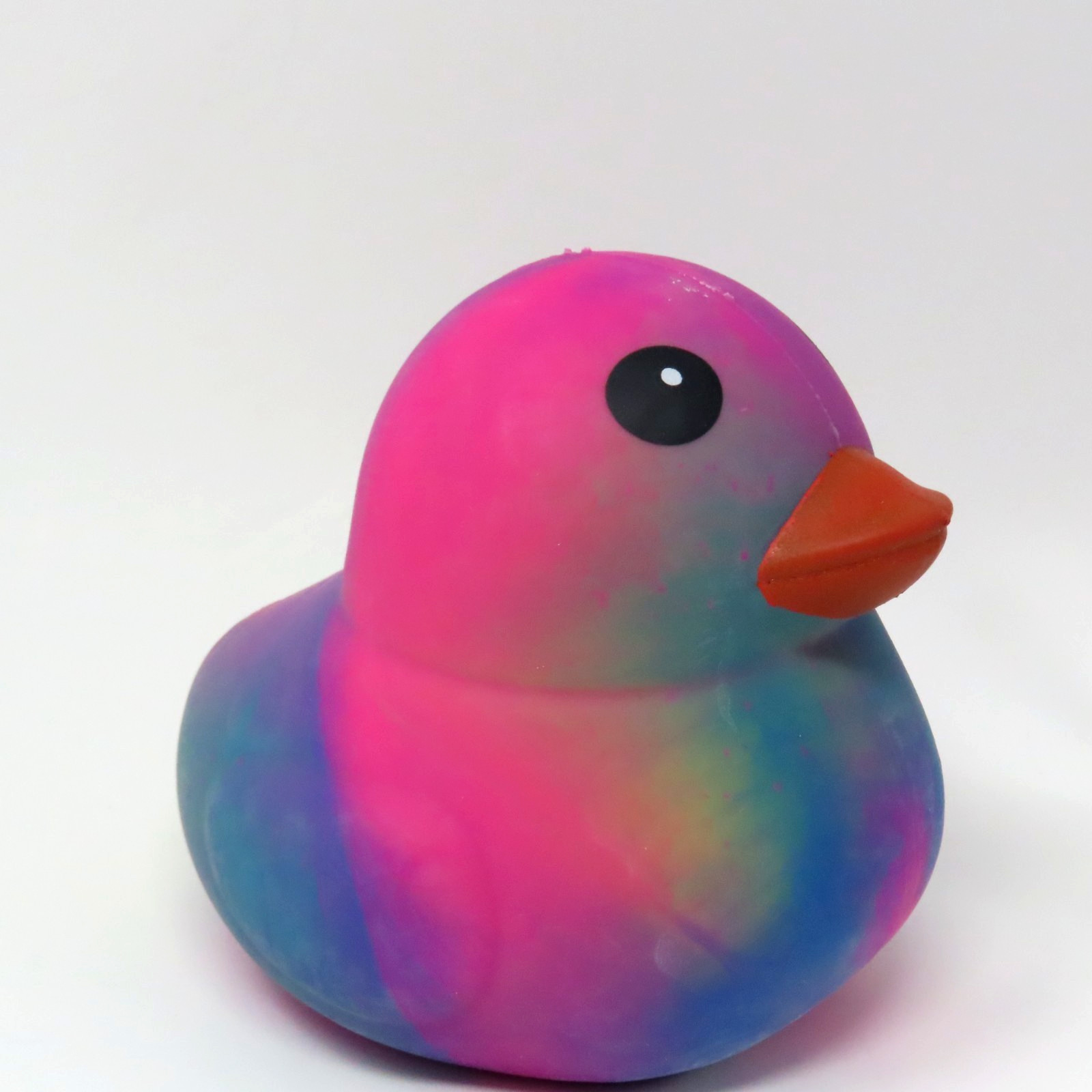 Sunny Days Jumbo Squeezy Duck – Tie-Dye Pink Squishy Stress Relief Toy – New