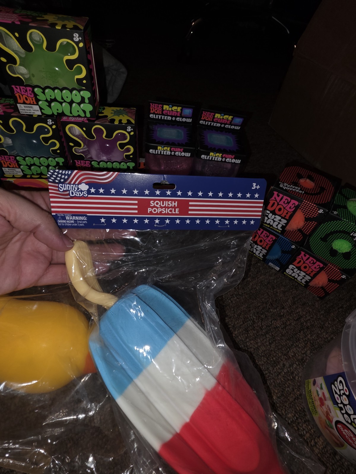 ULTIMATE NeeDoh Sensory Toy Lot Giant Nice Berg Glitter Glow Cube Mochi Squishy