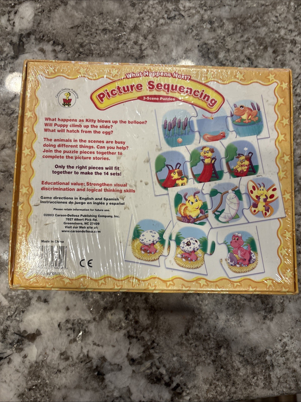 Carson Dellosa Education What Happens Next? Picture Sequencing Board Game