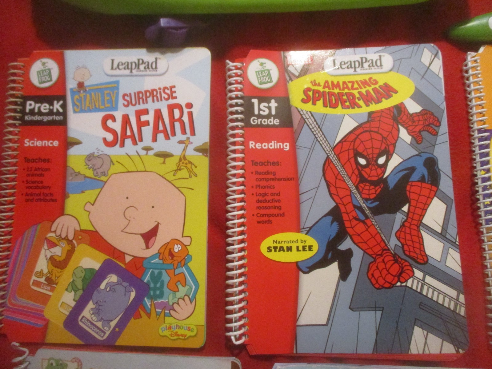 Leap Frog LeapPad 2001 Learning System w/ 6 Books, 8 Cartridges + Case