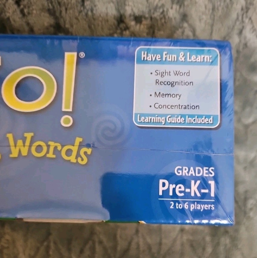 ThinkFun Zingo! Sight Words Game Pre-K to 1 Ages 4-7 Years New Sealed