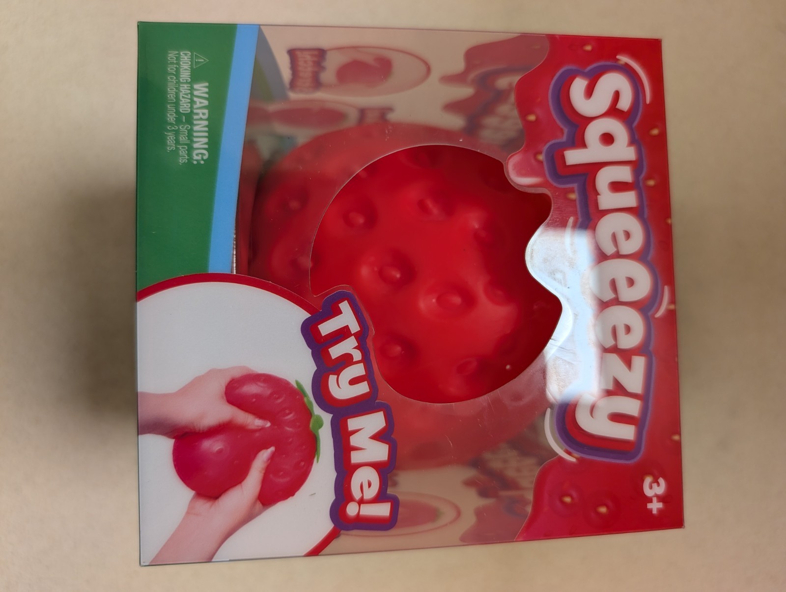 Sunny Days Jumbo Squeezy Strawberry Squishy Toy Stress Relief Toy. New