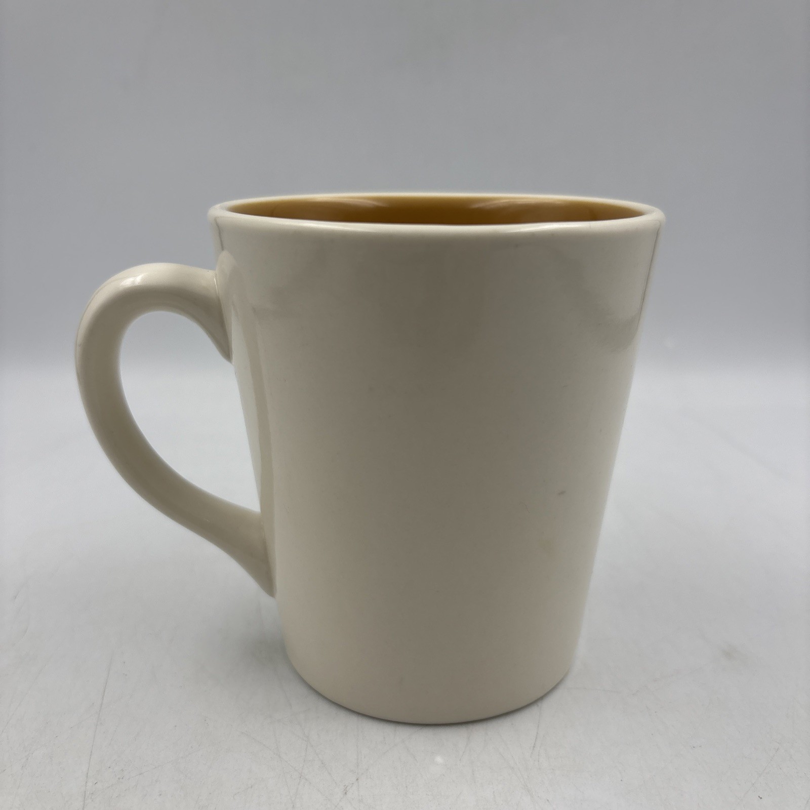 Pair Of Tim Hortons Limited Edition #014 / 006 Coffee Mugs Gold & Teal Inside