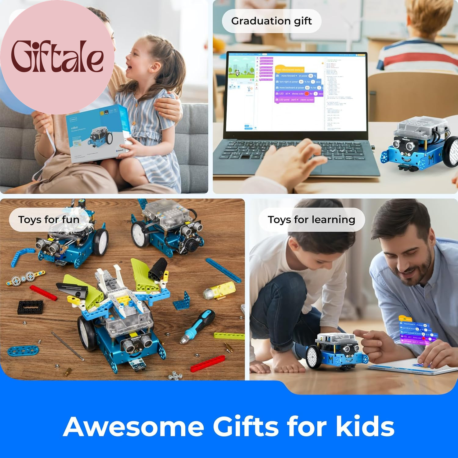 Mbot Robot Kit, Robotics for Kids Ages 8-12 Learn to Code with Scratch & Arduino