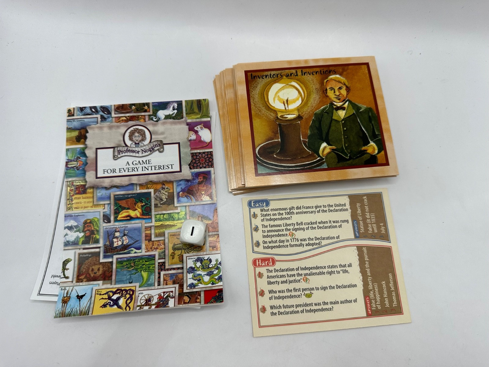 Professor Noggin’s History of the United States Card Game – MISSING 3 CARDS