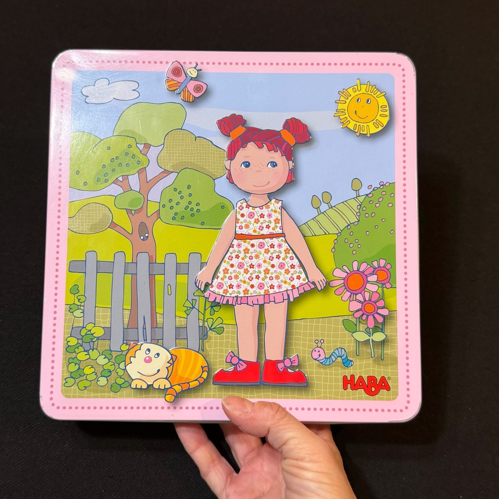 2 HABA Magnetic Games Dress-up Doll Lilli and Peter & Pauline’s Farm Travel Tins