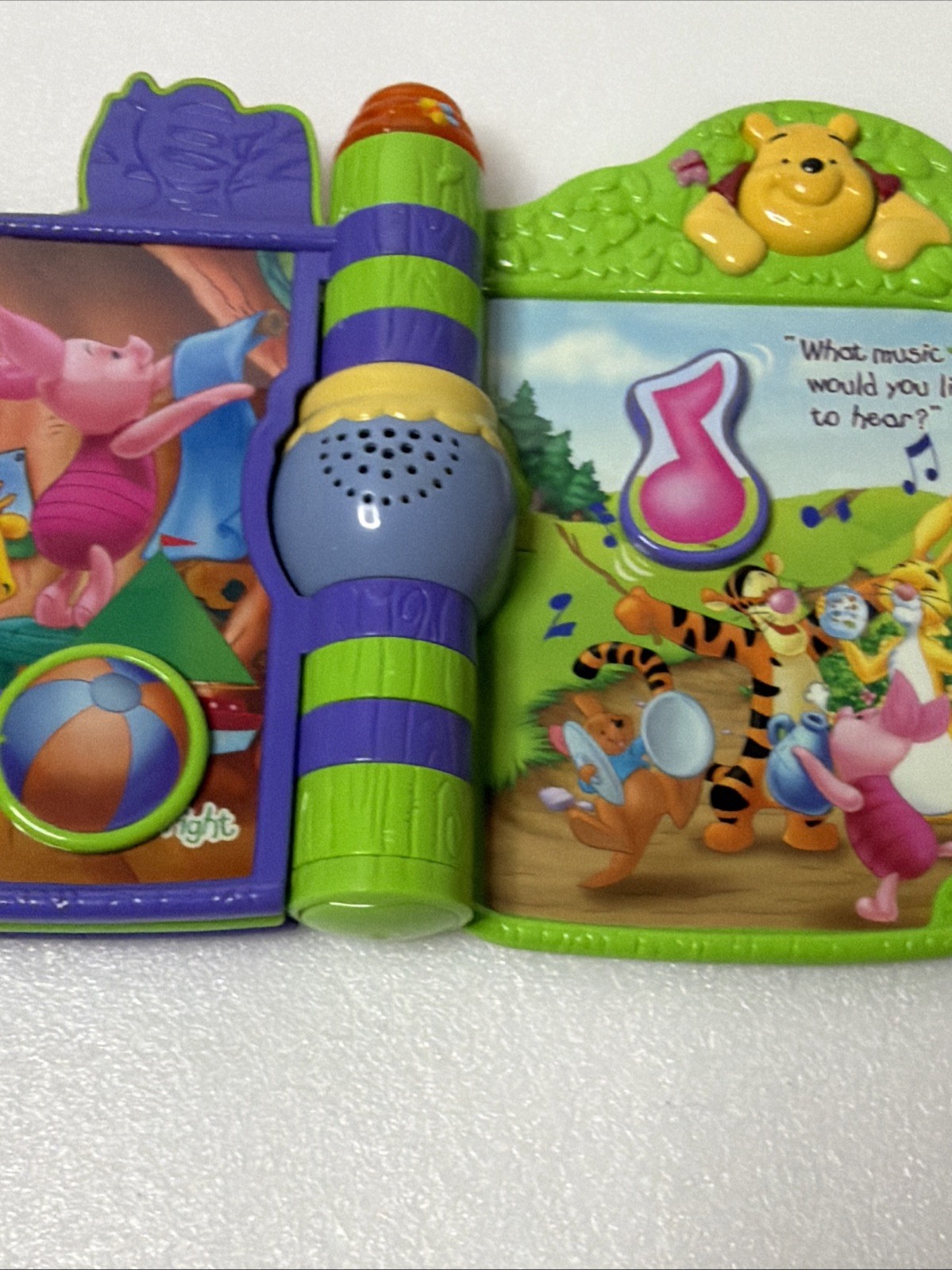 Vintage 2004 VTech Winnie The Pooh Slide N Learn Interactive Musical Storybook