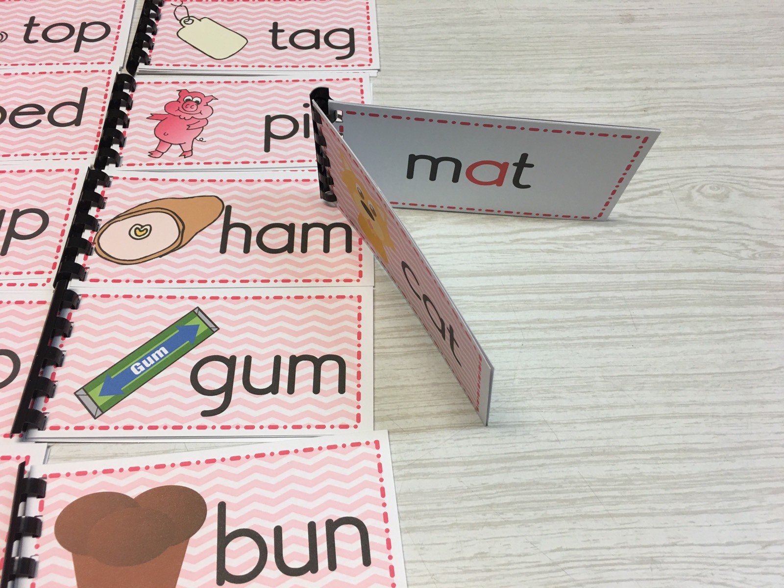 NEW Montessori Materials -The Pink Series – 24 CVC Word Families Booklets Pre-K