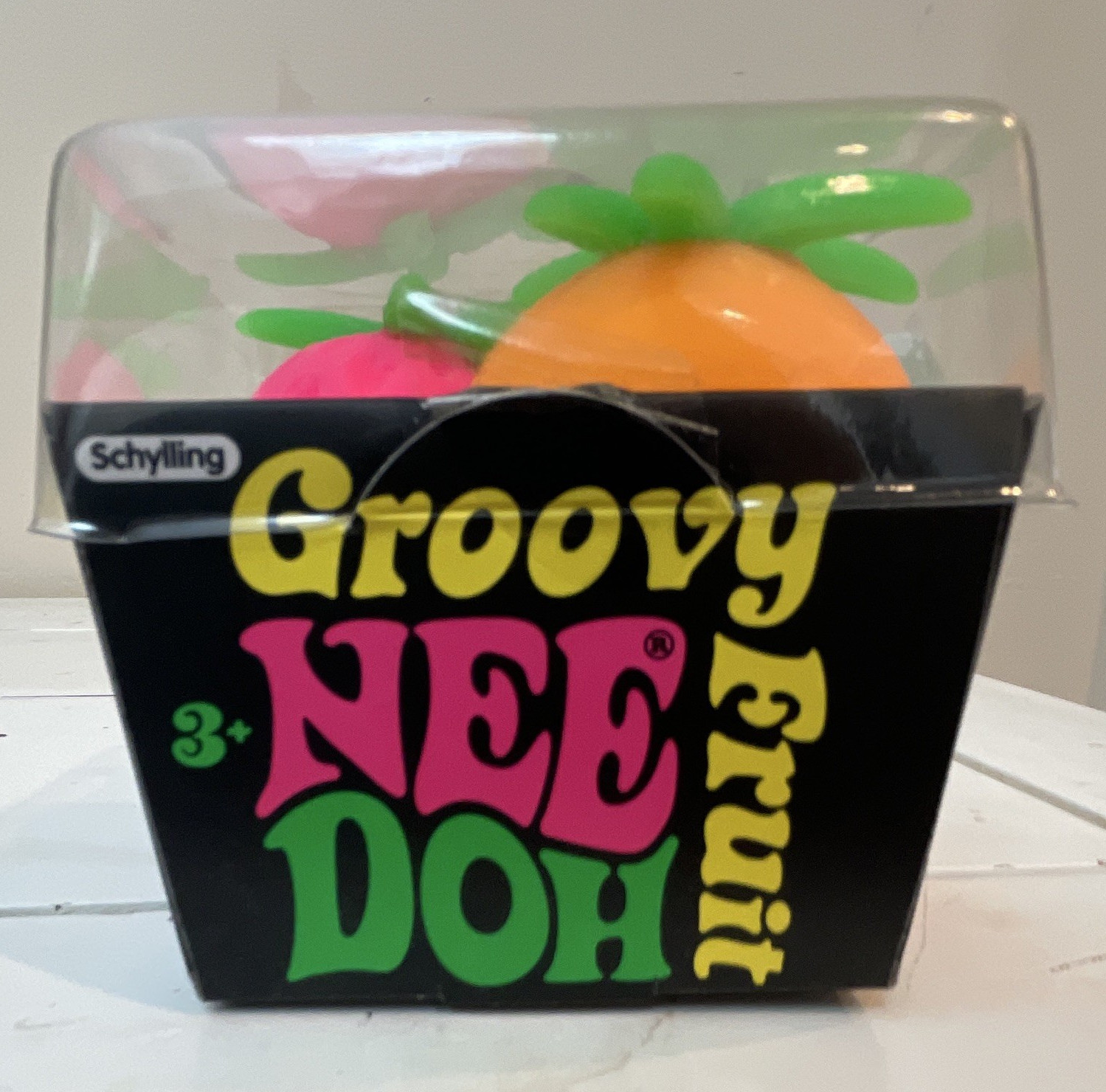 Schylling NeeDoh Groovy Fruit Tactile Squeeze Toy Set, Multicolor, 3+ 26046HY