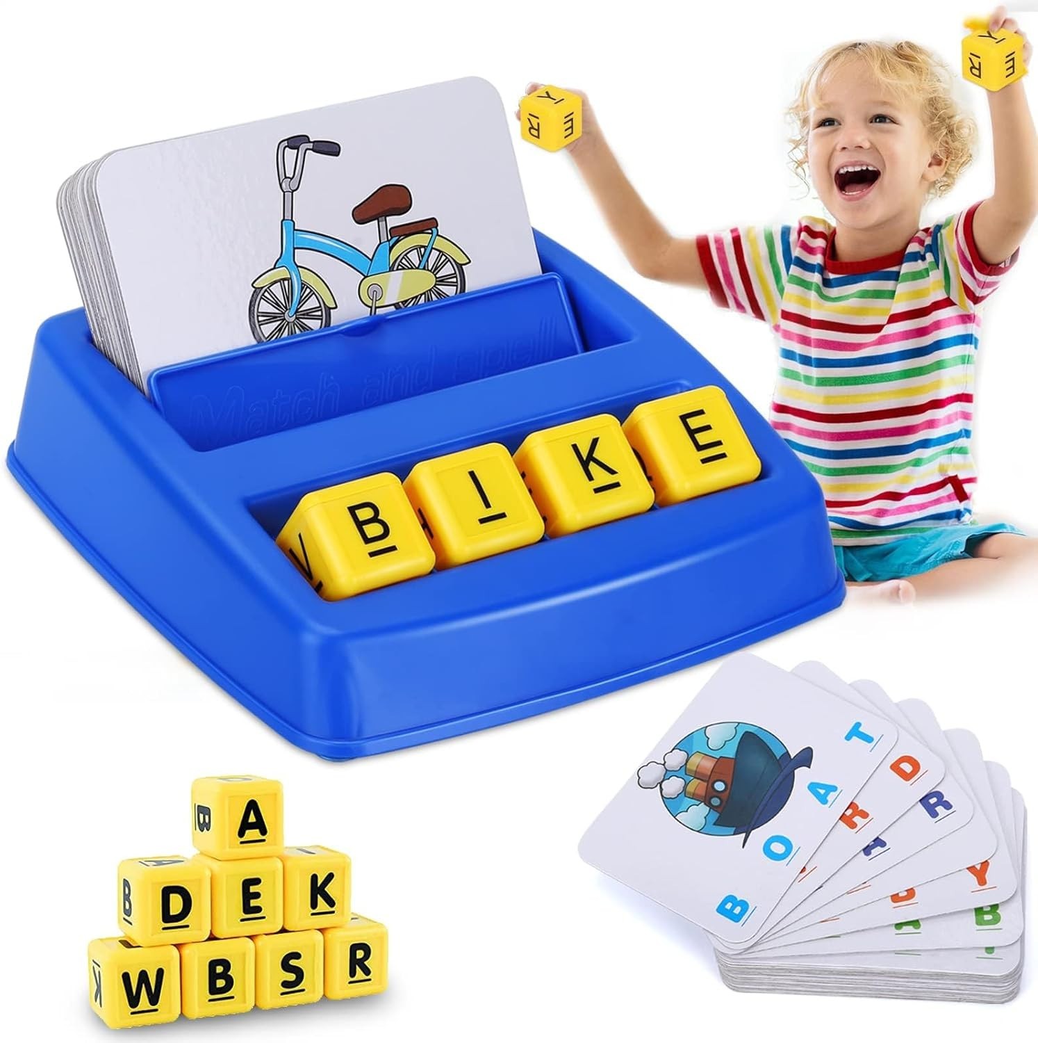 Matching Letter Spelling Games for Kids – Educational Learning Toys for 4 5 6…